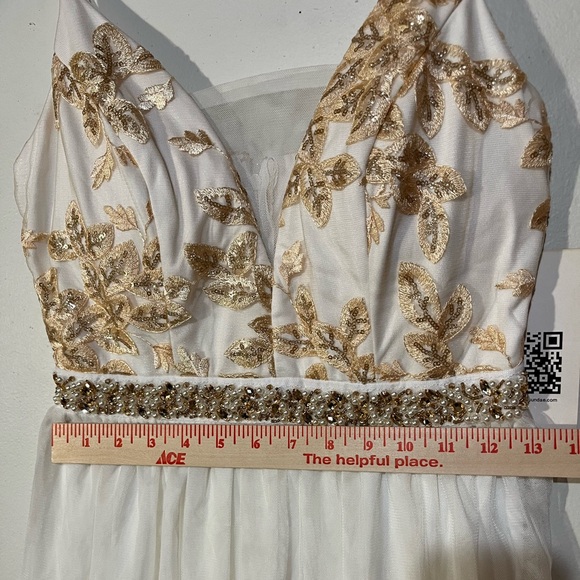 Emerald Sundae Dress Sz 7 Ivory Metallic Embroidered Wedding Party Ball Gown New - Picture 15 of 15